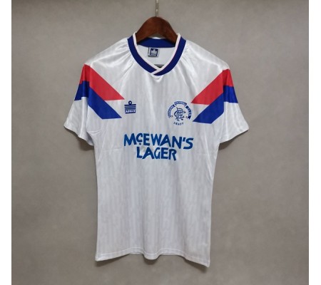 Rangers 90/92 Away White Soccer Jersey